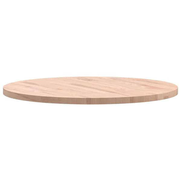 vidaXL Bordplate Ø70x2,5 cm rund heltre bøketre