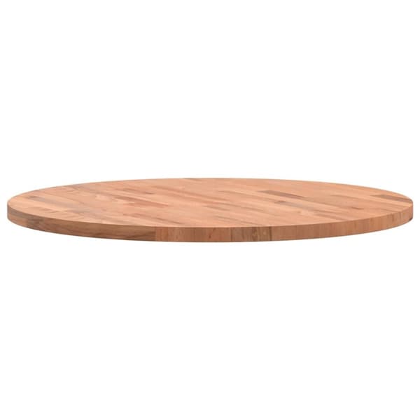 vidaXL Bordplate Ø70x2,5 cm rund heltre bøketre