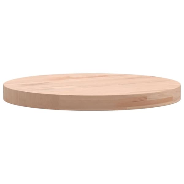 vidaXL Bordplate Ø30x2,5 cm rund heltre bøketre