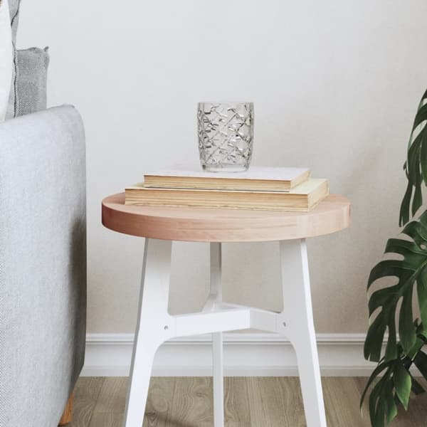 vidaXL Bordplate Ø30x2,5 cm rund heltre bøketre