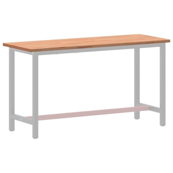 vidaXL skrivebordsplade 150x55x2,5 cm massivt bøgetræ
