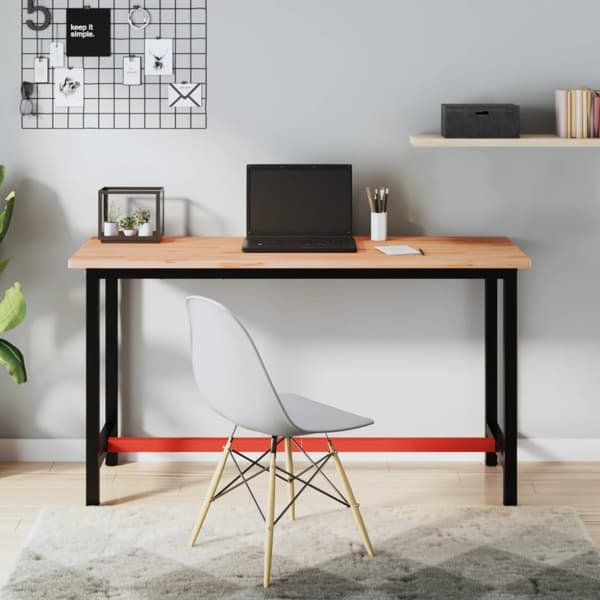 vidaXL skrivebordsplade 150x55x2,5 cm massivt bøgetræ