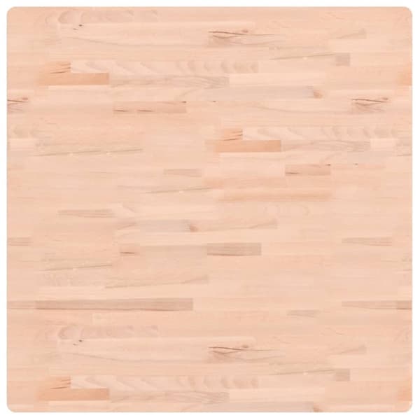 vidaXL bordplade 90x90x4 cm firkantet massivt bøgetræ