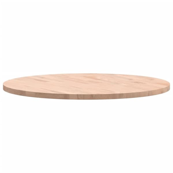 vidaXL Bordplate Ø80x2,5 cm rund heltre bøketre