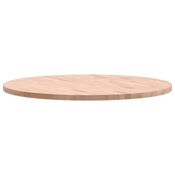 vidaXL Bordplate Ø80x2,5 cm rund heltre bøketre