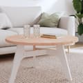 Miniatyrbilde 2 av 6: vidaXL Bordplate Ø80x2,5 cm rund heltre bøketre