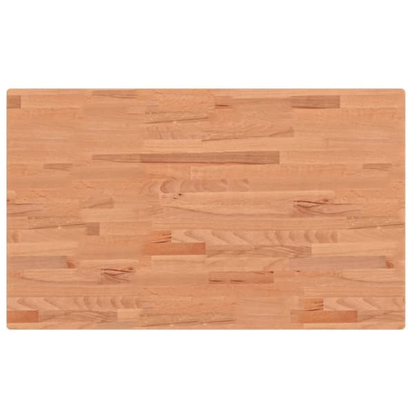 vidaXL Bordplate 100x60x2,5 cm rektangulær heltre bøketre