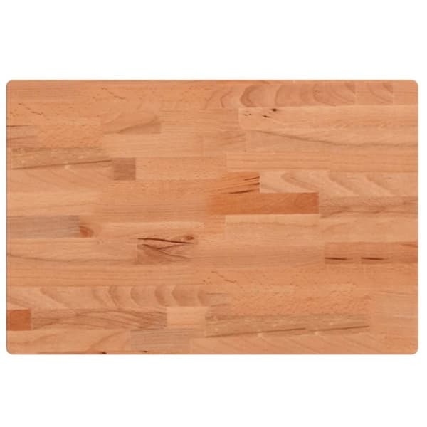 vidaXL Bordsskiva 60x40x4 cm rektangulär massivt bokträ