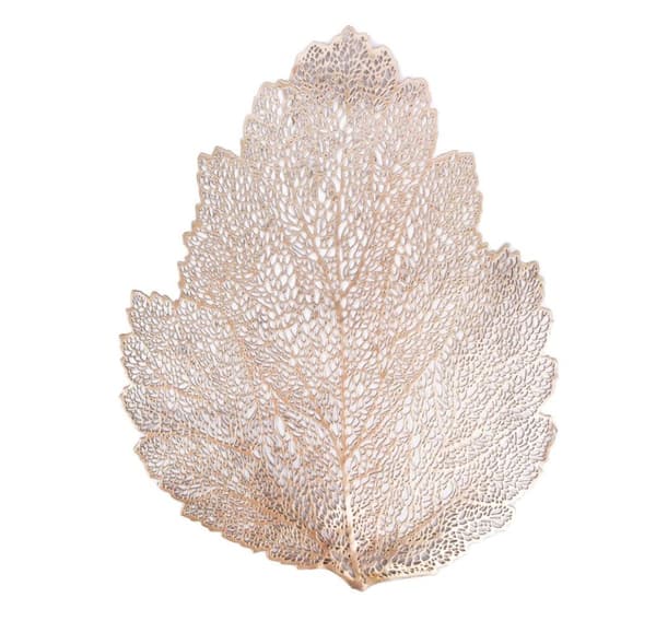 Underlägg BIG LEAF, 36x45cm, guld