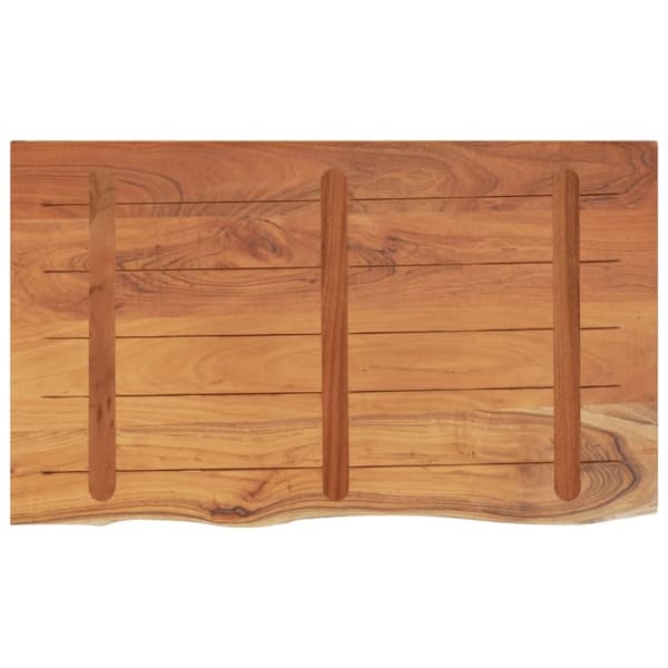 vidaXL Bänkskiva för badrum 90x60x3,8 cm rektangulär massiv akacia