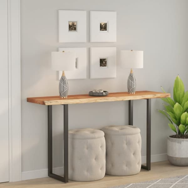 vidaXL Pöytälevy 120x40x2,5 cm suorakaide täysi akasiapuu elävä reuna
