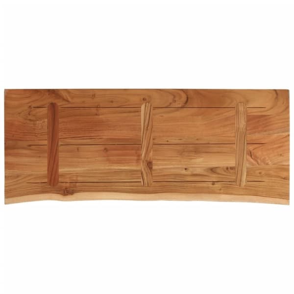 vidaXL Bordsskiva 100x40x2,5 cm rektangulär massiv akacia rustik kant