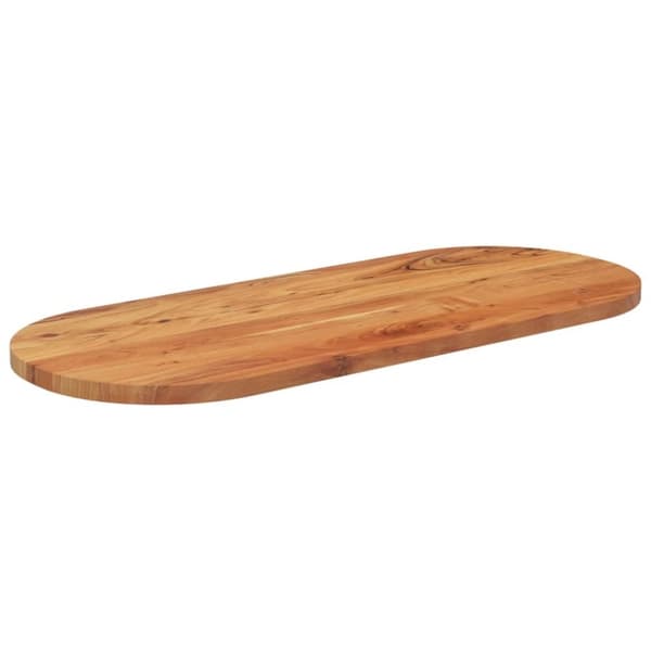 vidaXL Pöytälevy 120x50x3,8 cm ovaali täysi akasiapuu