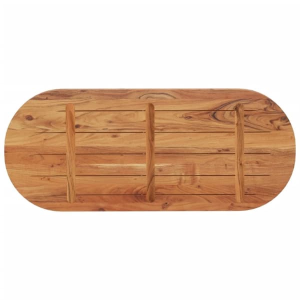 vidaXL Pöytälevy 120x50x3,8 cm ovaali täysi akasiapuu