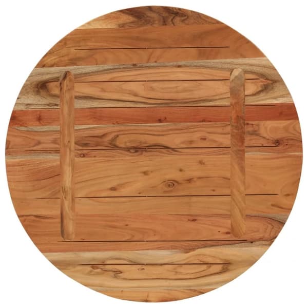vidaXL Bordplate Ø70x3,8 cm rund heltre akasie