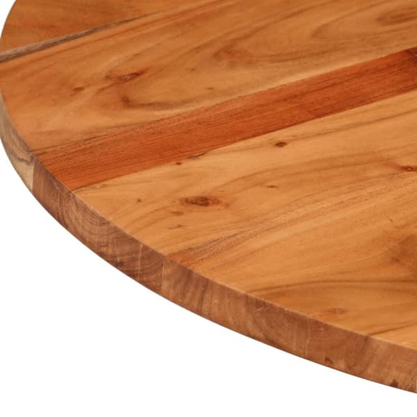 vidaXL Bordplate Ø70x3,8 cm rund heltre akasie
