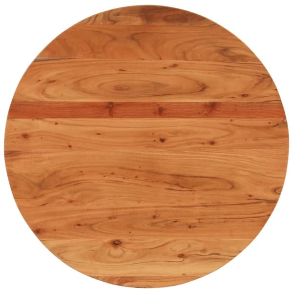 vidaXL Bordplate Ø70x3,8 cm rund heltre akasie