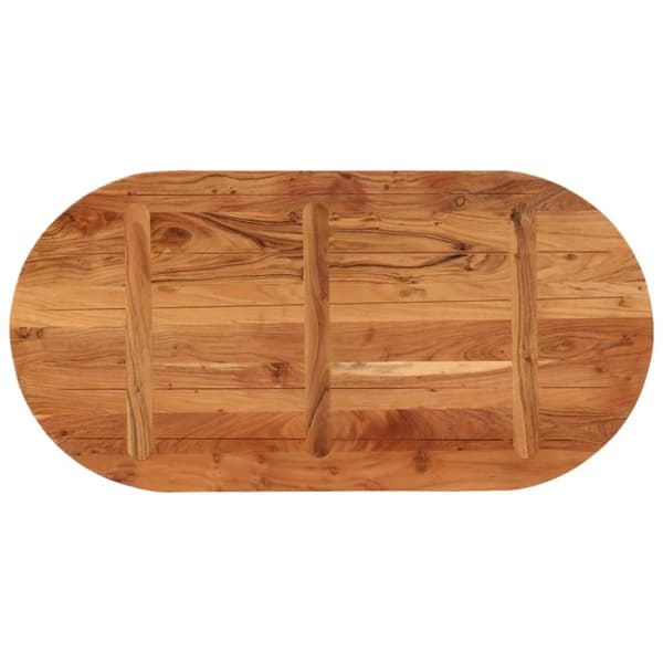 vidaXL Pöytälevy 100x50x2,5 cm ovaali täysi akasiapuu