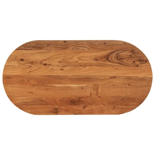 vidaXL Bordsskiva 80x40x3,8 cm oval massivt akaciaträ
