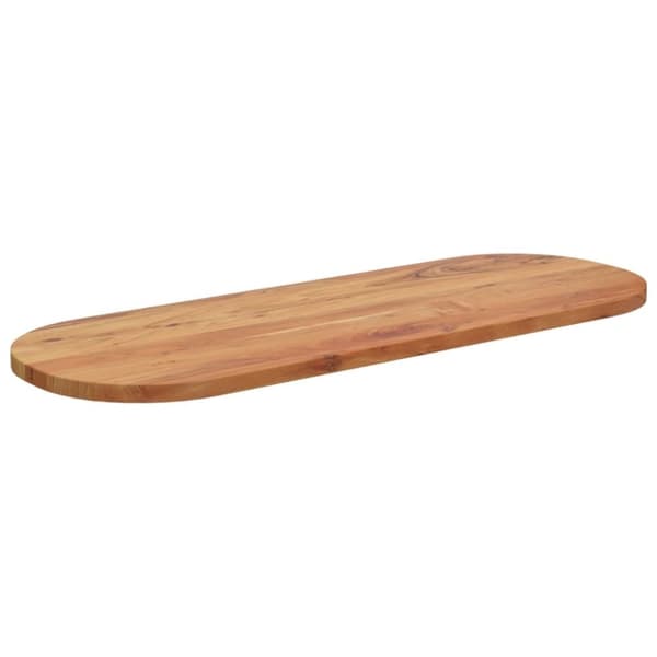 vidaXL Bordsskiva 110x40x3,8 cm oval massivt akaciaträ