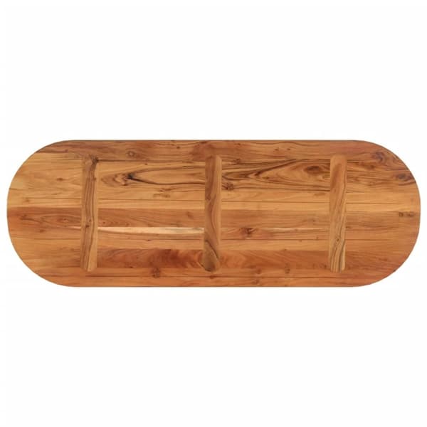 vidaXL Bordsskiva 110x40x3,8 cm oval massivt akaciaträ