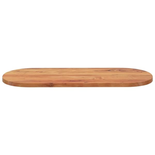vidaXL Bordplate 120x50x2,5 cm oval heltre akasie