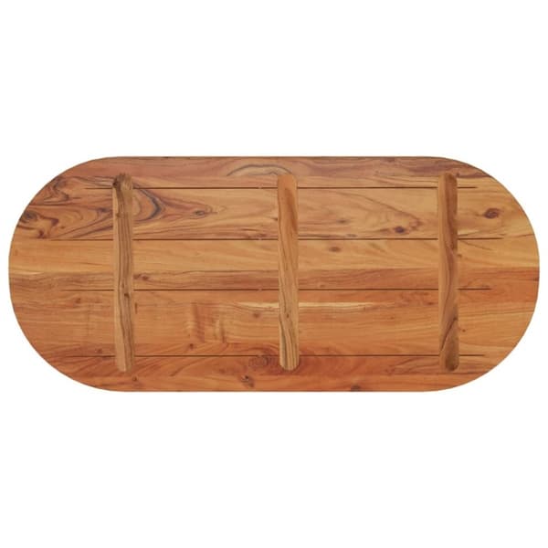 vidaXL bordplade 90x40x3,8 cm oval massivt akacietræ