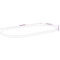 Miniatyrbillede 8 af 8: vidaXL bordplade 90x40x3,8 cm oval massivt akacietræ