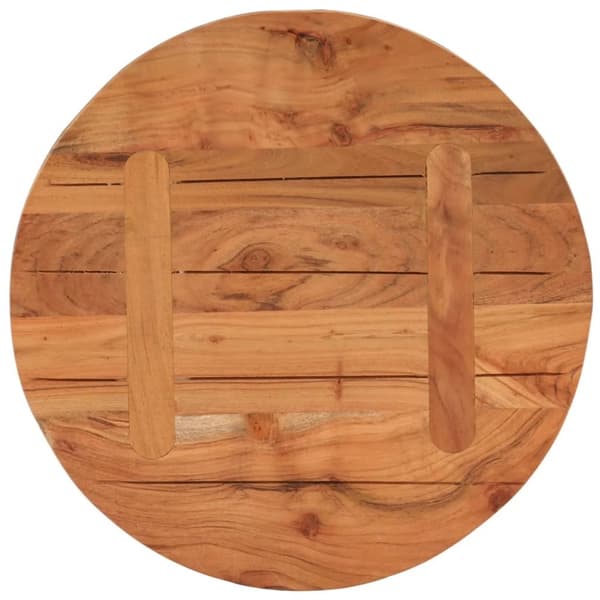 vidaXL Bordplate Ø50x3,8 cm rund heltre akasie