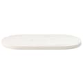 Miniatyrbild 3 av 7: Bordsskiva vit 80x40x2,5 cm oval massiv furu