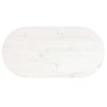 Miniatyrbild 4 av 7: Bordsskiva vit 80x40x2,5 cm oval massiv furu