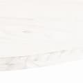 Miniatyrbild 5 av 7: Bordsskiva vit 80x40x2,5 cm oval massiv furu