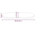 Miniatyrbild 7 av 7: Bordsskiva vit 80x40x2,5 cm oval massiv furu