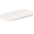 Miniatyrbild 1 av 7: Bordsskiva vit 80x40x2,5 cm oval massiv furu
