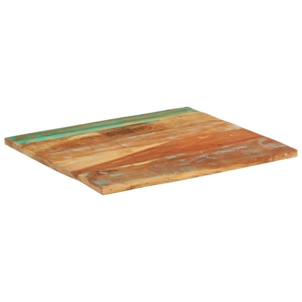 Suorakulmainen pöytälevy 70x80 cm 25-27 mm täysi kierrätyspuu