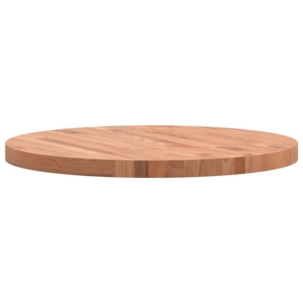 bordplade Ø70x4 cm rund massivt bøgetræ
