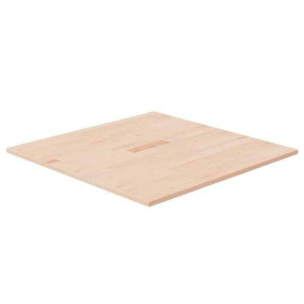 firkantet bordplade 70x70x1,5 cm ubehandlet massivt egetræ