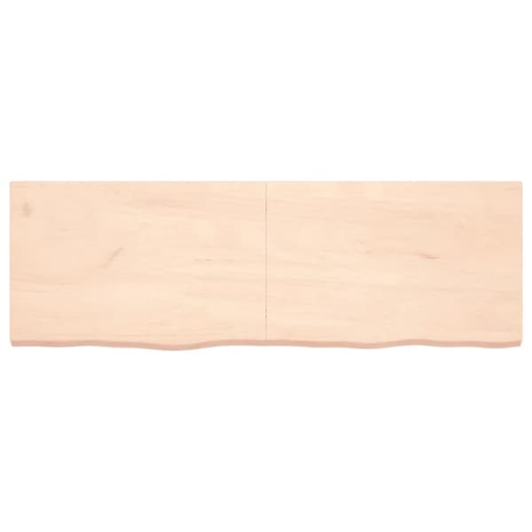 bordplade til badeværelse 180x60x(2-6)cm massivt træ ubehandlet