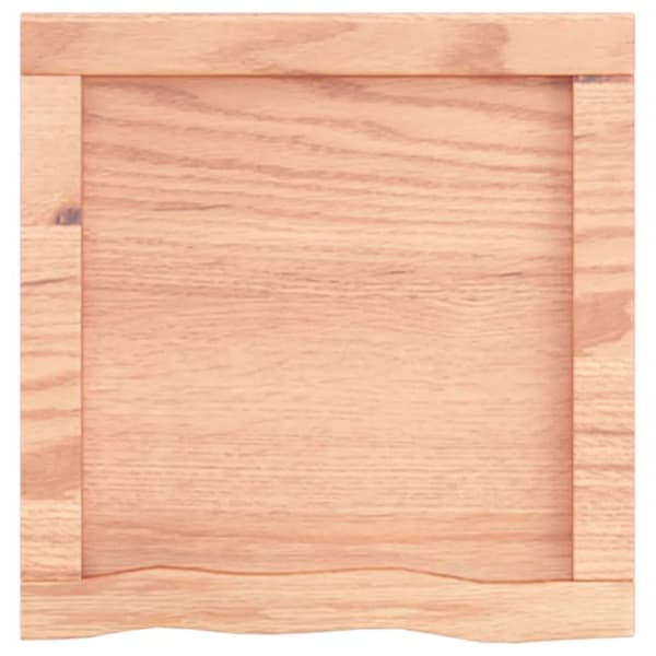 Bänkskiva badrum ljusbrun 40x40x(2-4) cm behandlat massivt trä