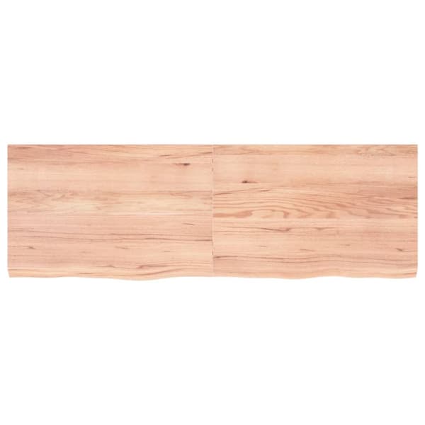 Bänkskiva badrum ljusbrun 180x60x(2-6) cm behandlat massivt trä