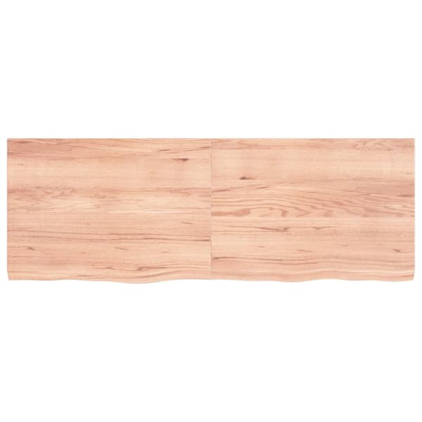 Bänkskiva badrum ljusbrun 140x50x(2-4) cm behandlat massivt trä
