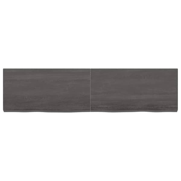 bordplade til badeværelse 160x40x(2-6) cm massivt træ mørkebrun
