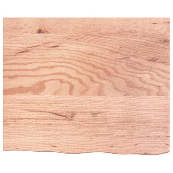 Bänkskiva badrum ljusbrun 60x50x(2-6) cm behandlat massivt trä