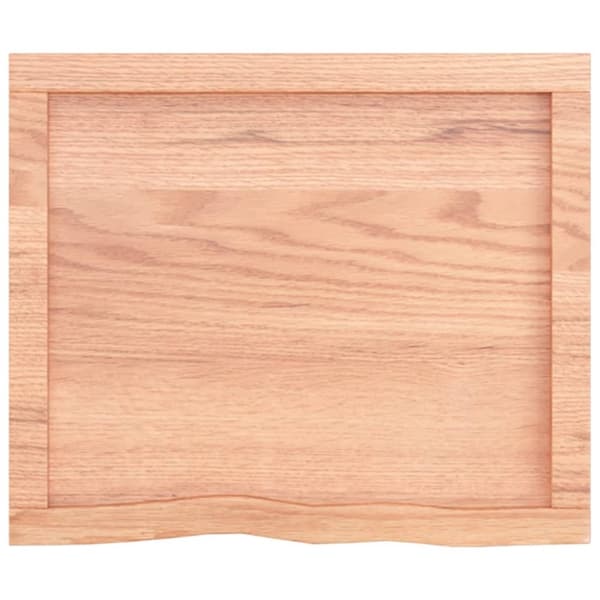 Bänkskiva badrum ljusbrun 60x50x(2-6) cm behandlat massivt trä