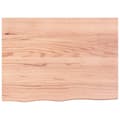 Miniatyrbillede 3 af 9: bordplade 80x60x(2-4) cm behandlet massivt egetræ lysebrun