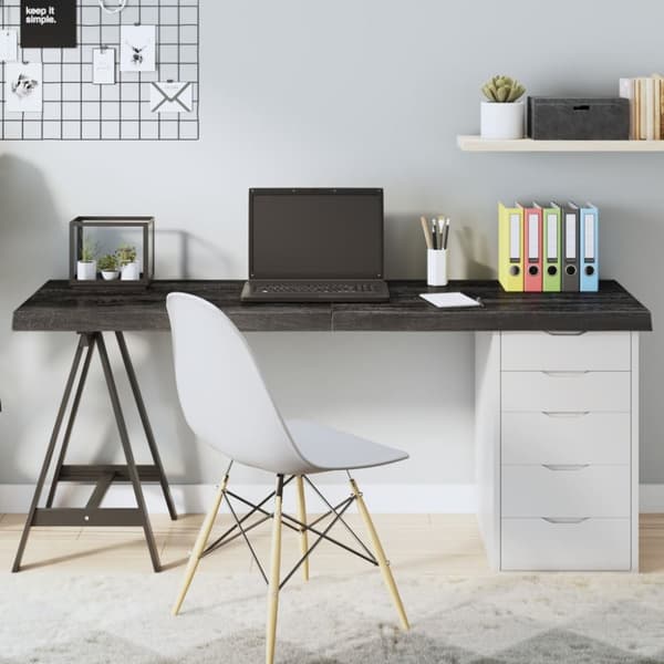 Pöytälevy tummanruskea 160x40x(2-6) cm käsitelty täystammi