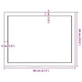 Miniatyrbillede 9 af 9: bordplade 80x60x(2-6) cm behandlet massivt egetræ mørkebrun