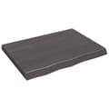 Miniatyrbillede 2 af 9: bordplade 80x60x(2-6) cm behandlet massivt egetræ mørkebrun