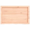 Miniatyrbild 4 av 9: Bänkskiva för badrum 80x50x(2-4) cm obehandlat massivt trä