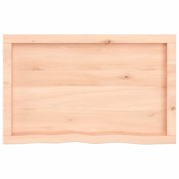 Bänkskiva för badrum 80x50x(2-4) cm obehandlat massivt trä